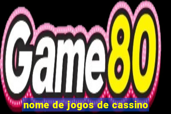 nome de jogos de cassino