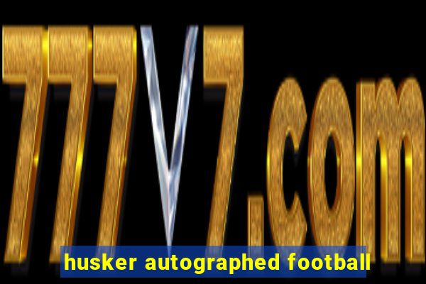 husker autographed football