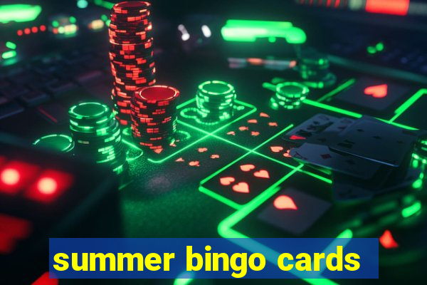 summer bingo cards