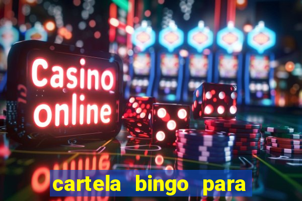 cartela bingo para cha de cozinha imprimir gratis