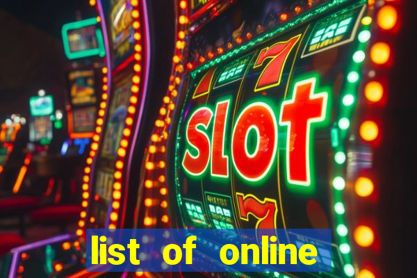 list of online slot sites