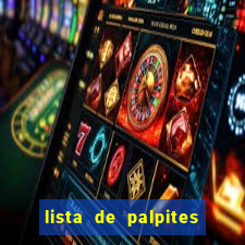 lista de palpites jogos de hoje