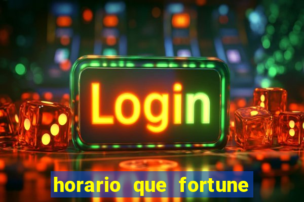 horario que fortune tiger paga