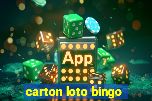 carton loto bingo