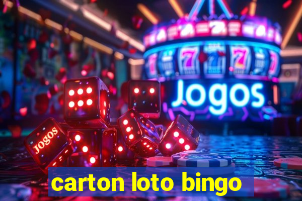 carton loto bingo