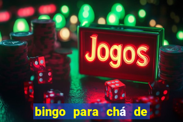 bingo para chá de bebê para imprimir grátis