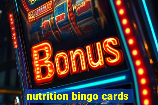 nutrition bingo cards