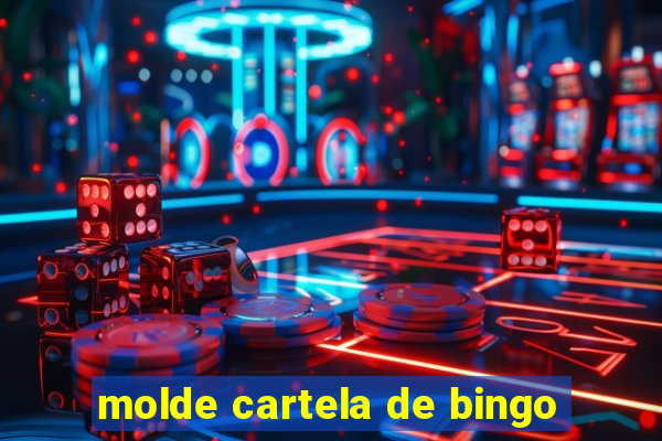 molde cartela de bingo