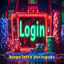 bingo letra português