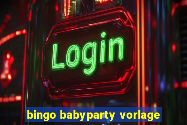 bingo babyparty vorlage