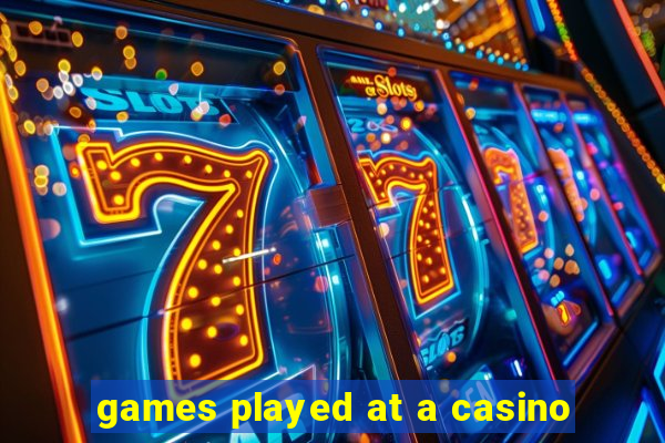 games played at a casino