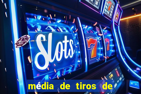 média de tiros de meta por jogo