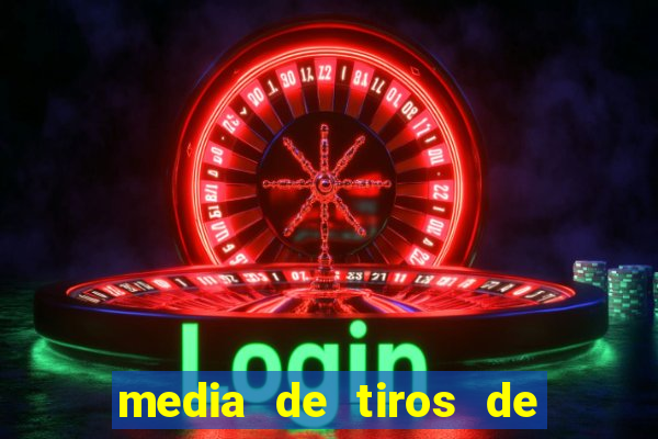 media de tiros de meta por jogo