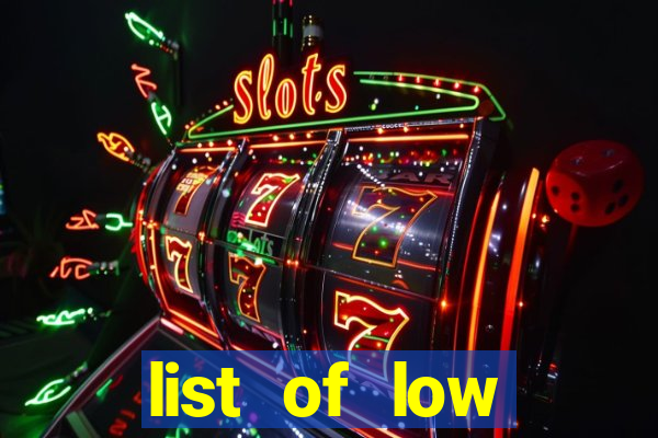 list of low volatility slot machines