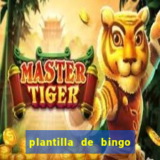 plantilla de bingo para editar