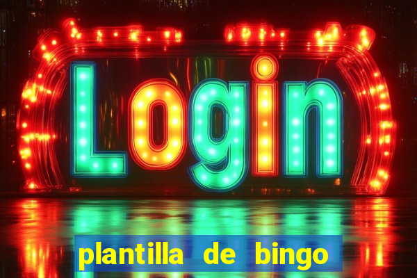 plantilla de bingo para editar