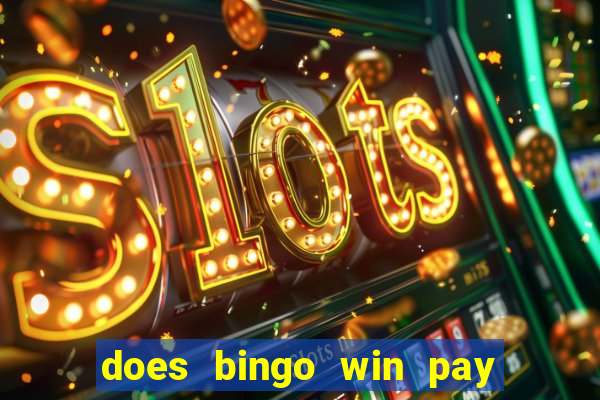 does bingo win pay real money