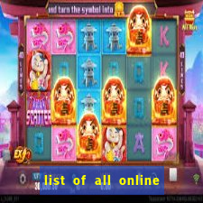 list of all online bingo sites