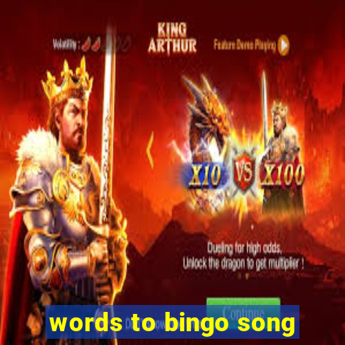 words to bingo song