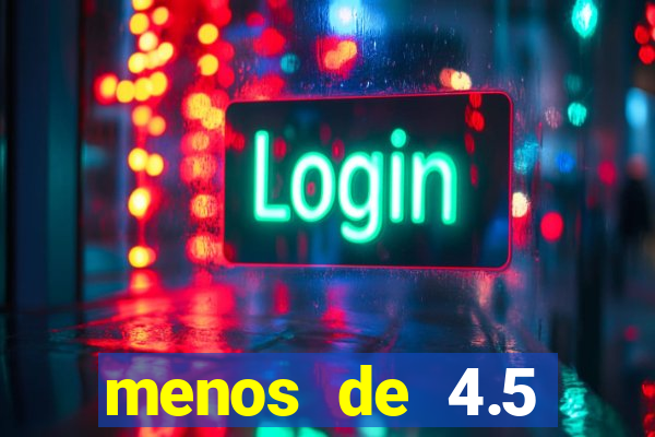 menos de 4.5 escanteios o que significa