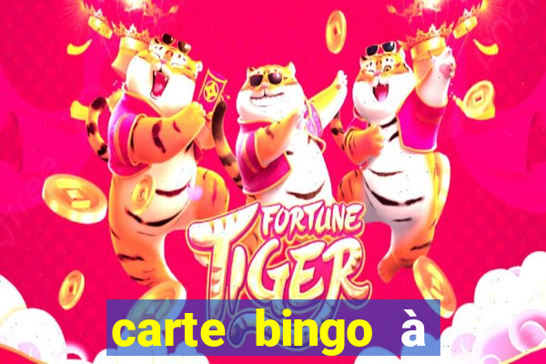 carte bingo à imprimer gratuit