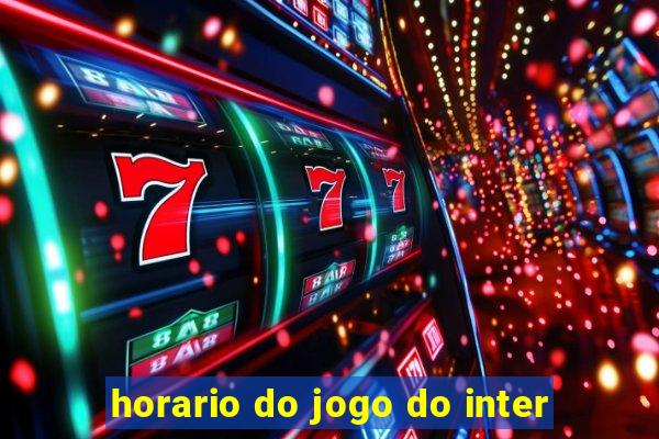 horario do jogo do inter