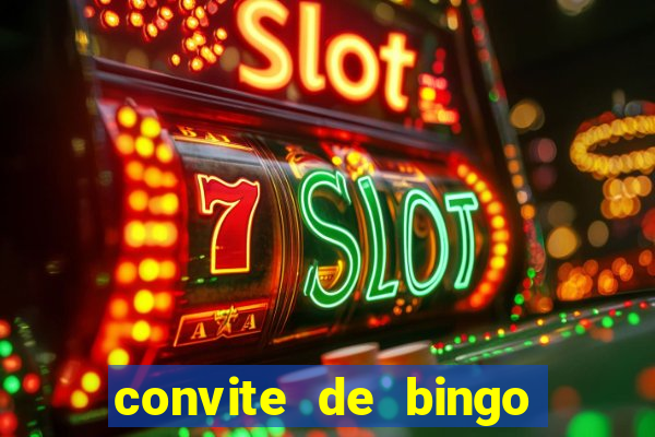 convite de bingo para editar