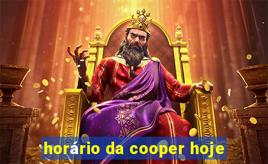 horário da cooper hoje