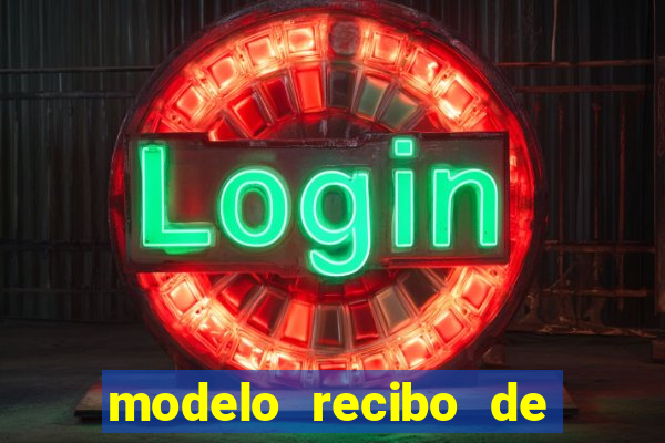 modelo recibo de pagamento word