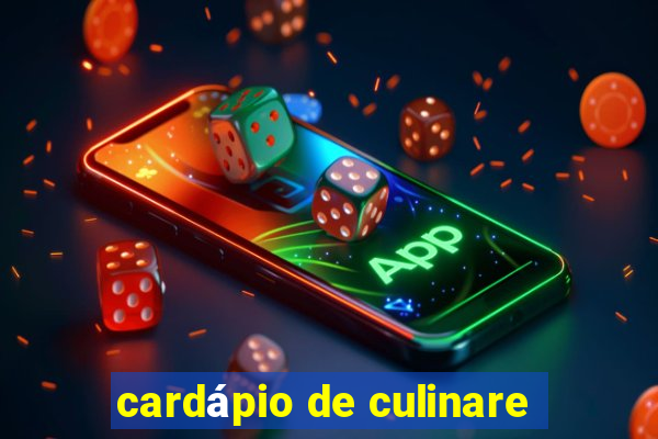 cardápio de culinare