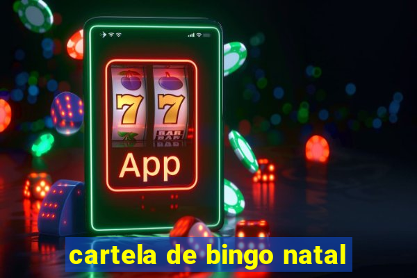 cartela de bingo natal