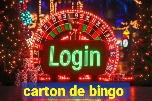 carton de bingo