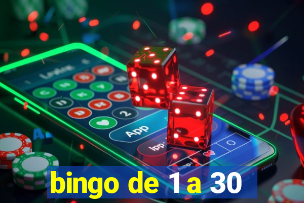 bingo de 1 a 30