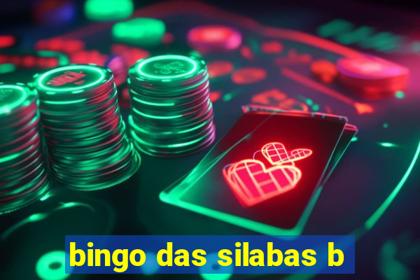 bingo das silabas b