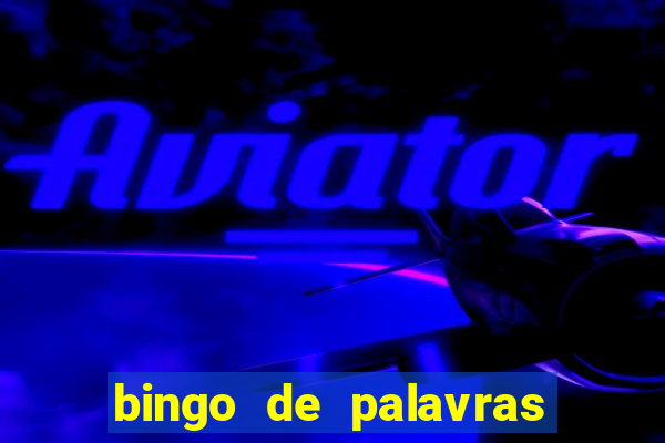 bingo de palavras 3 ano