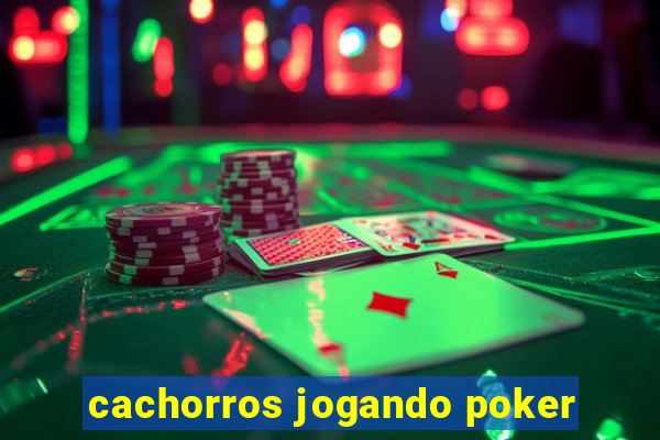 cachorros jogando poker