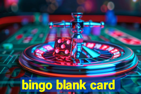 bingo blank card