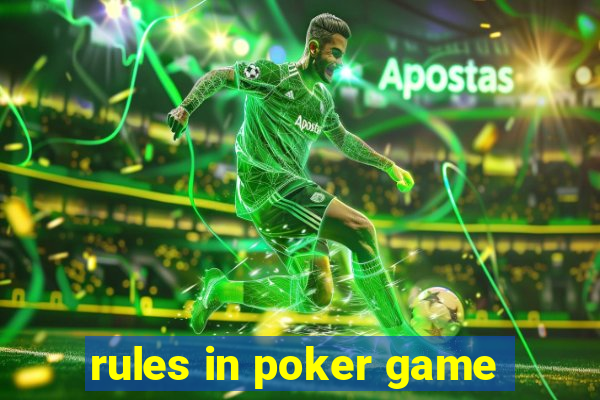 rules in poker game