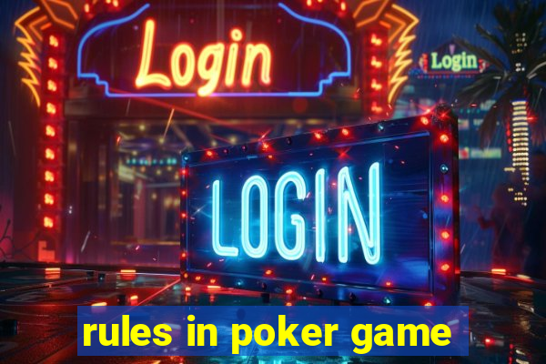 rules in poker game