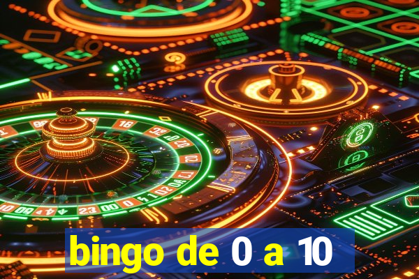 bingo de 0 a 10