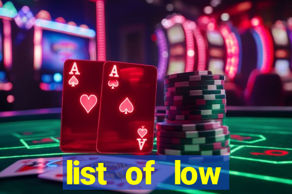 list of low variance slot machines