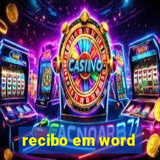 recibo em word