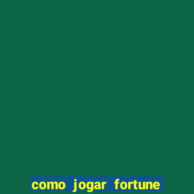 como jogar fortune rabbit demo