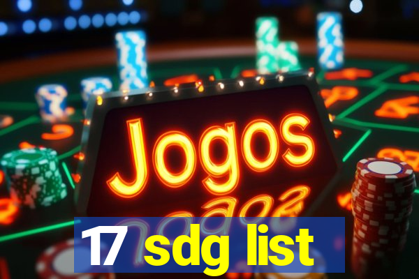 17 sdg list