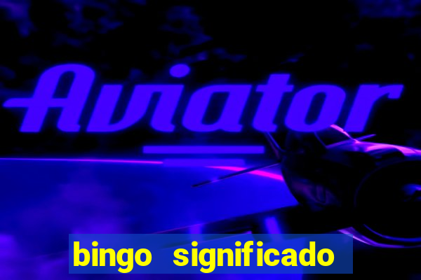 bingo significado da palavra