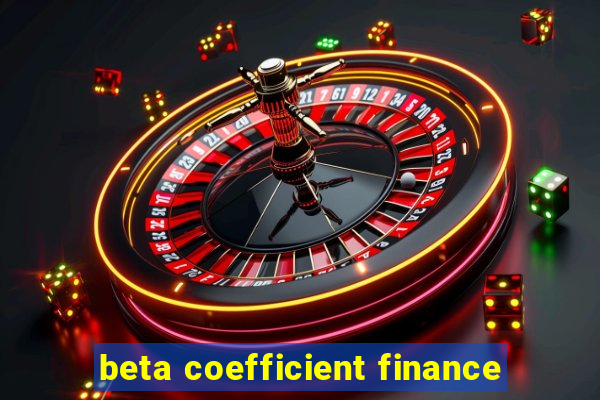 beta coefficient finance