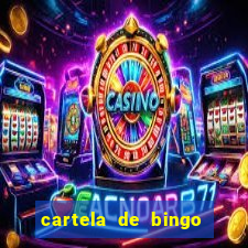 cartela de bingo de letras