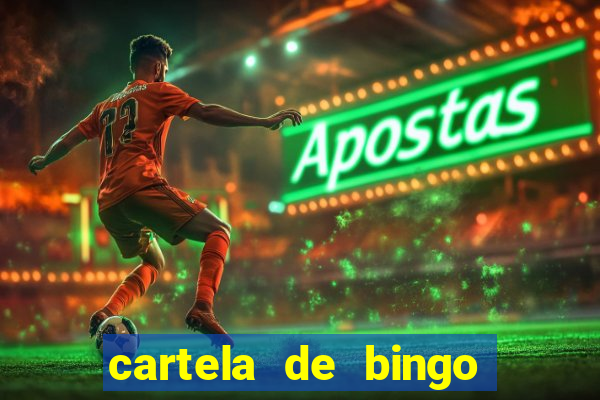 cartela de bingo de letras