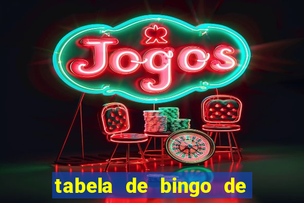 tabela de bingo de 1 a 100