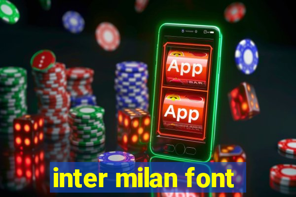 inter milan font